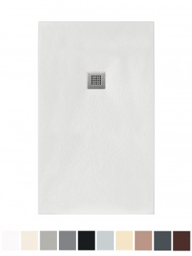 Plato de ducha súper delgado 1,2 cm pizarra blanca 80x100